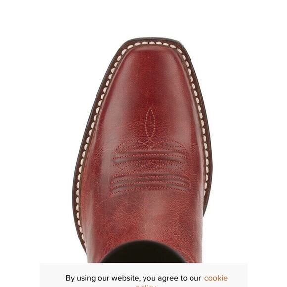 Ariat Legend Boots Womens Size 8.5B Red Cowgirl Western Embroidered - Picture 10 of 12